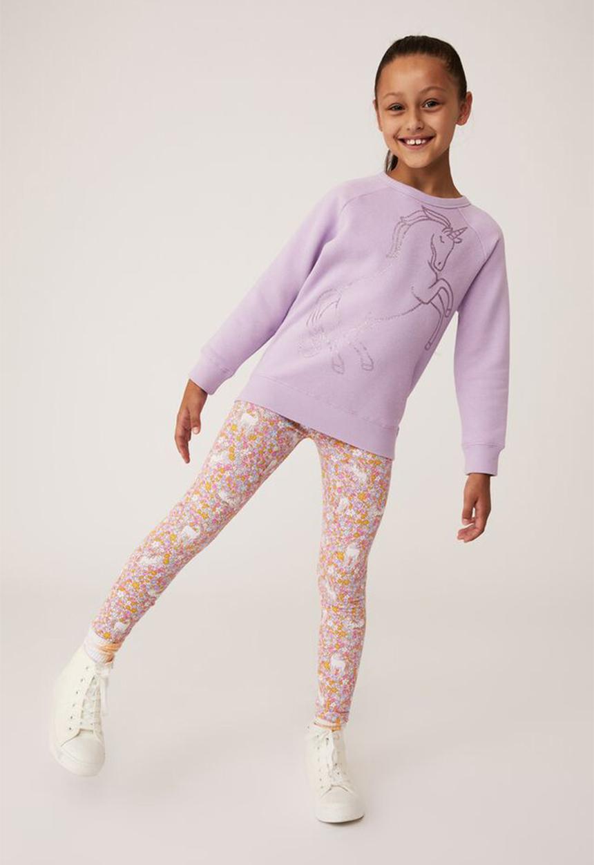 Cotton On - Mila crew - lilac drop & horse