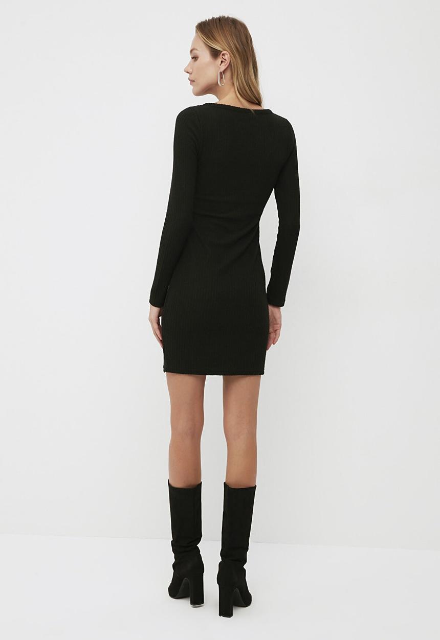 Trendyol - Knitwear mini knitted dress - black