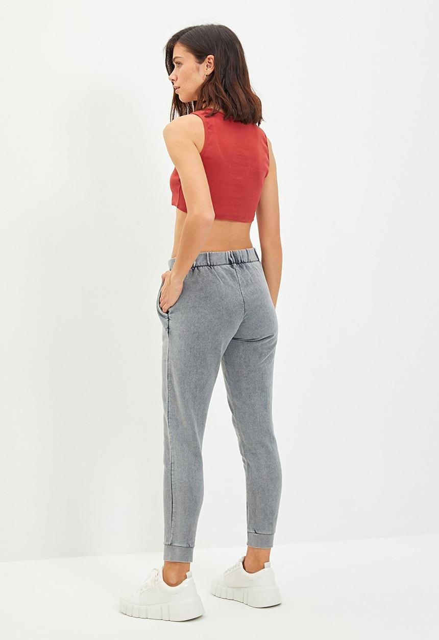 Trendyol - Washed basic jogger knitted sweatpants - anthracite