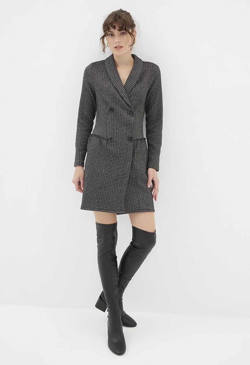 Trendyol - Jacket dress dress - black