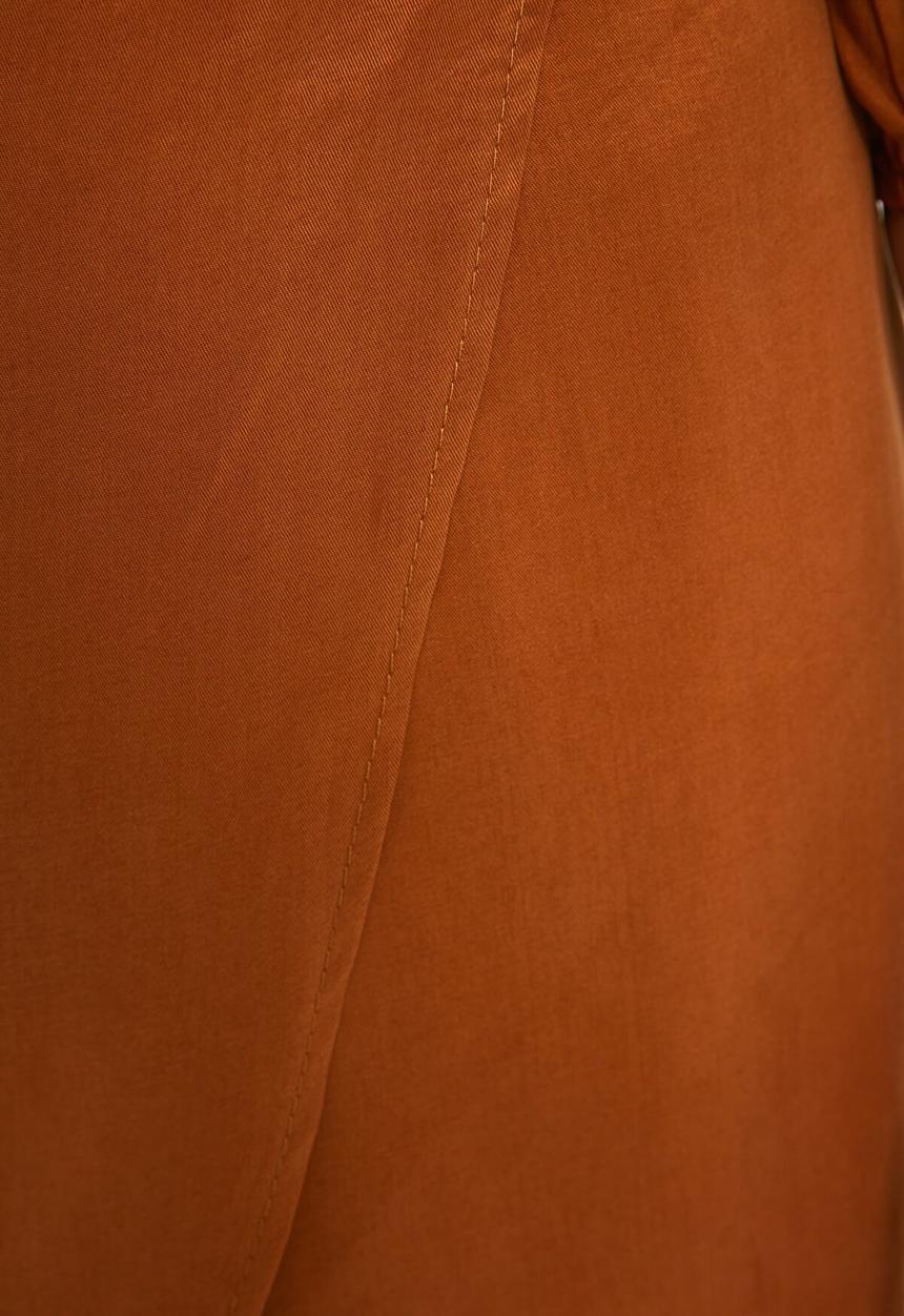 Trendyol - Tall collar detailed dress - camel