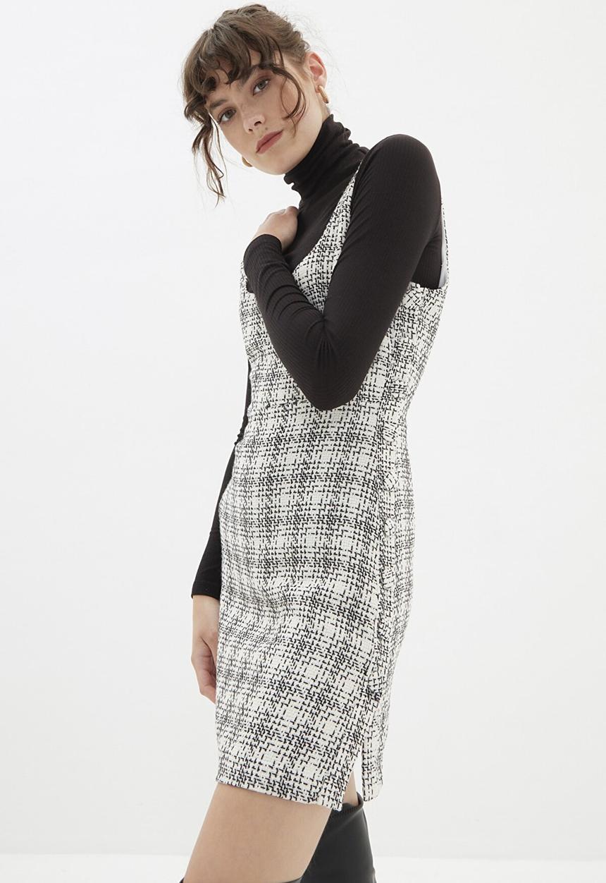 Trendyol - Pinafore dress - ecru