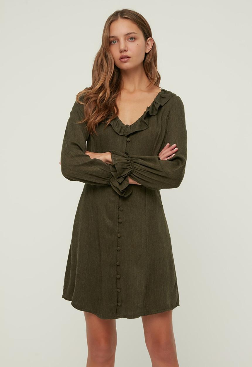 Trendyol - Buttoned dress - khaki