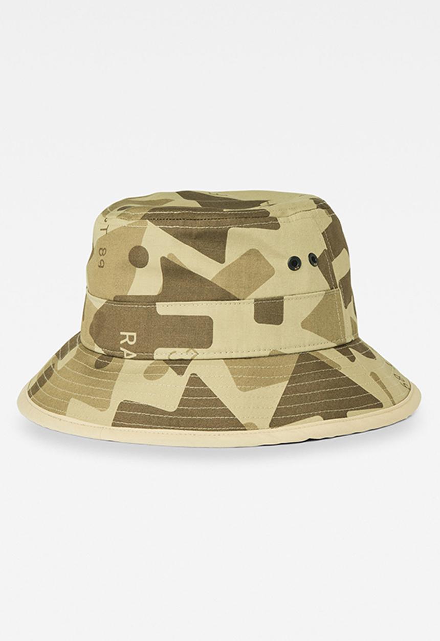 G-STAR - Ao arrow camo bucket hat -light moss