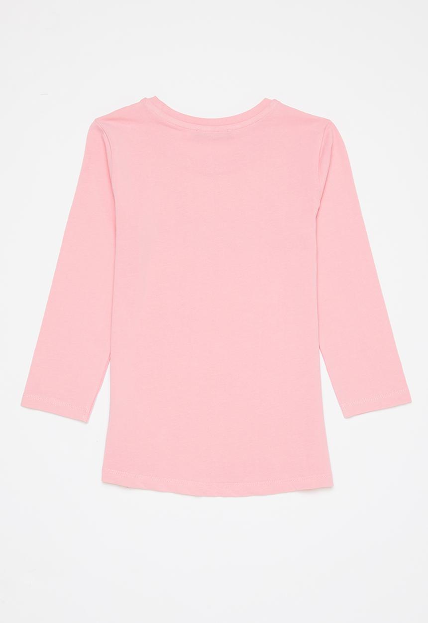 SISSY BOY - Logo top with 3/4 sleeves - bubblegum pink