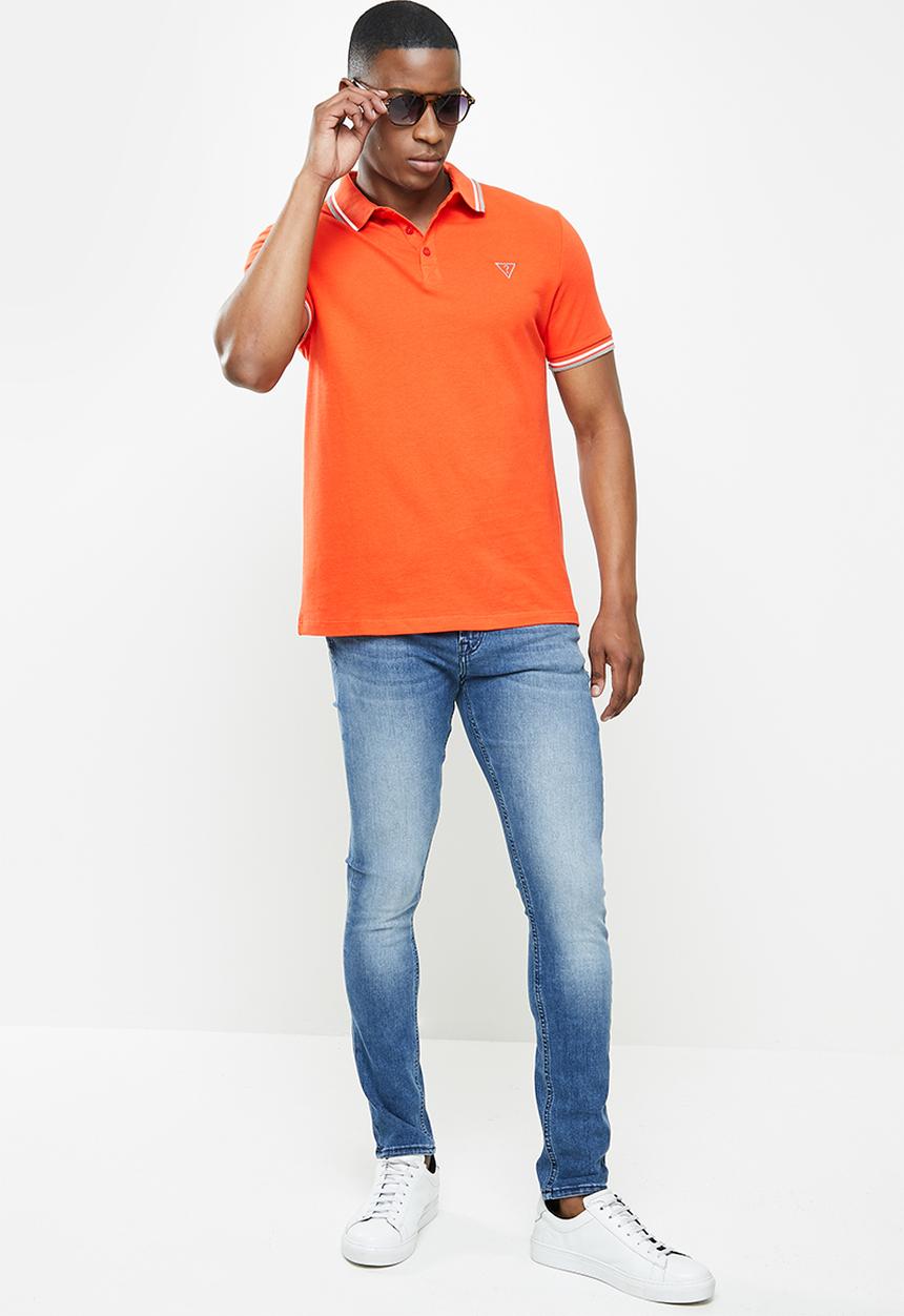 GUESS - Guess short sleeve golfer - orange
