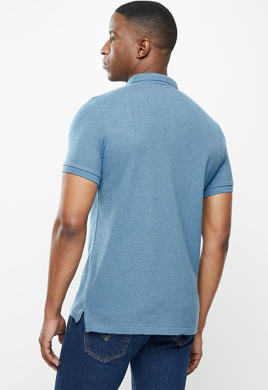 Superdry. - Classic pique short sleeve polo - blue