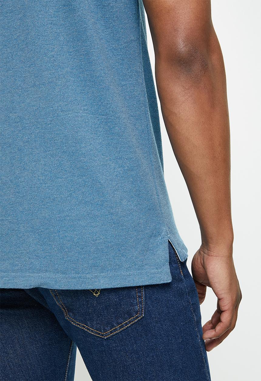 Superdry. - Classic pique short sleeve polo - blue