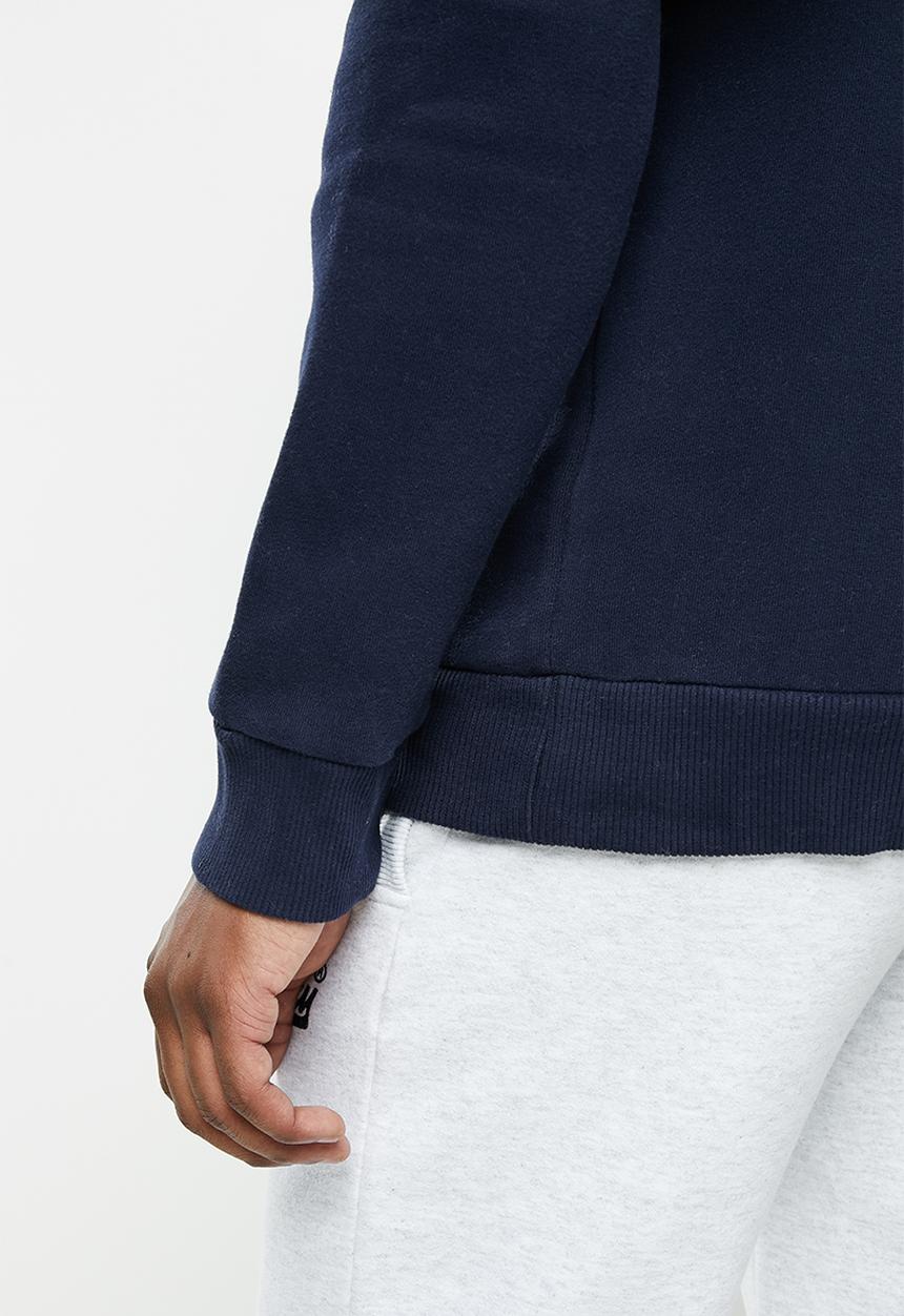 Superdry. - Script style col crew - nautical navy