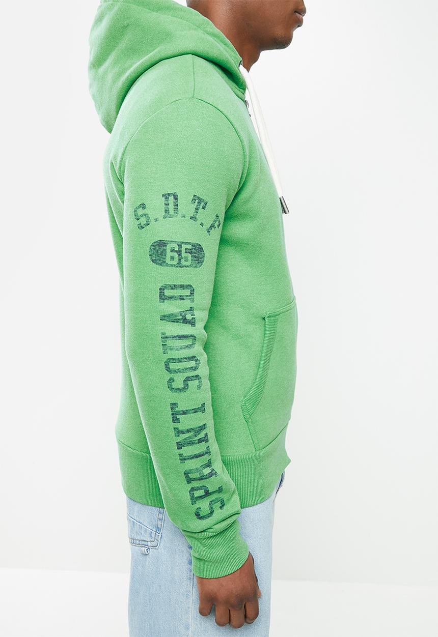 Superdry. - T&f ziphood - oregon green 