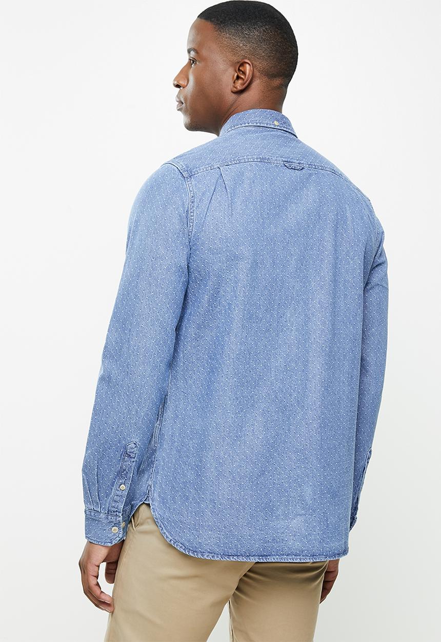Superdry. - Workwear indigo shirt - blue