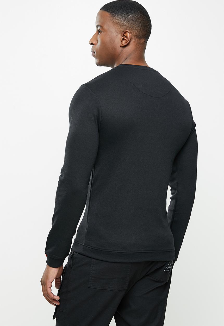 S.P.C.C - Blaine regular fit long sleeve top  - black