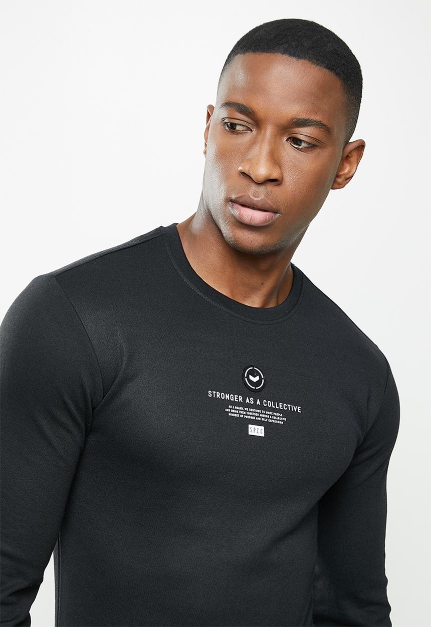 S.P.C.C - Blaine regular fit long sleeve top  - black