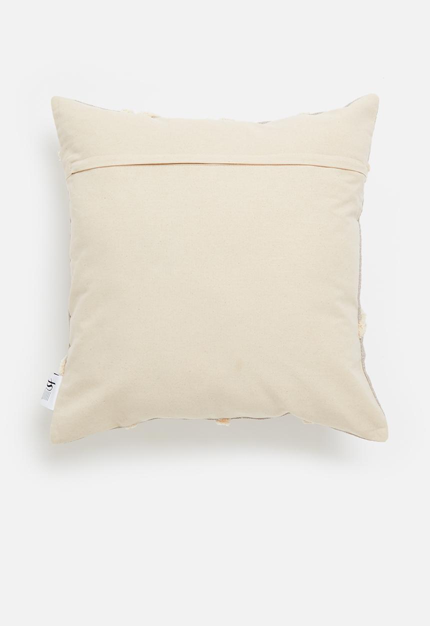 Sixth Floor - Tufted cushion cover - grey & stone