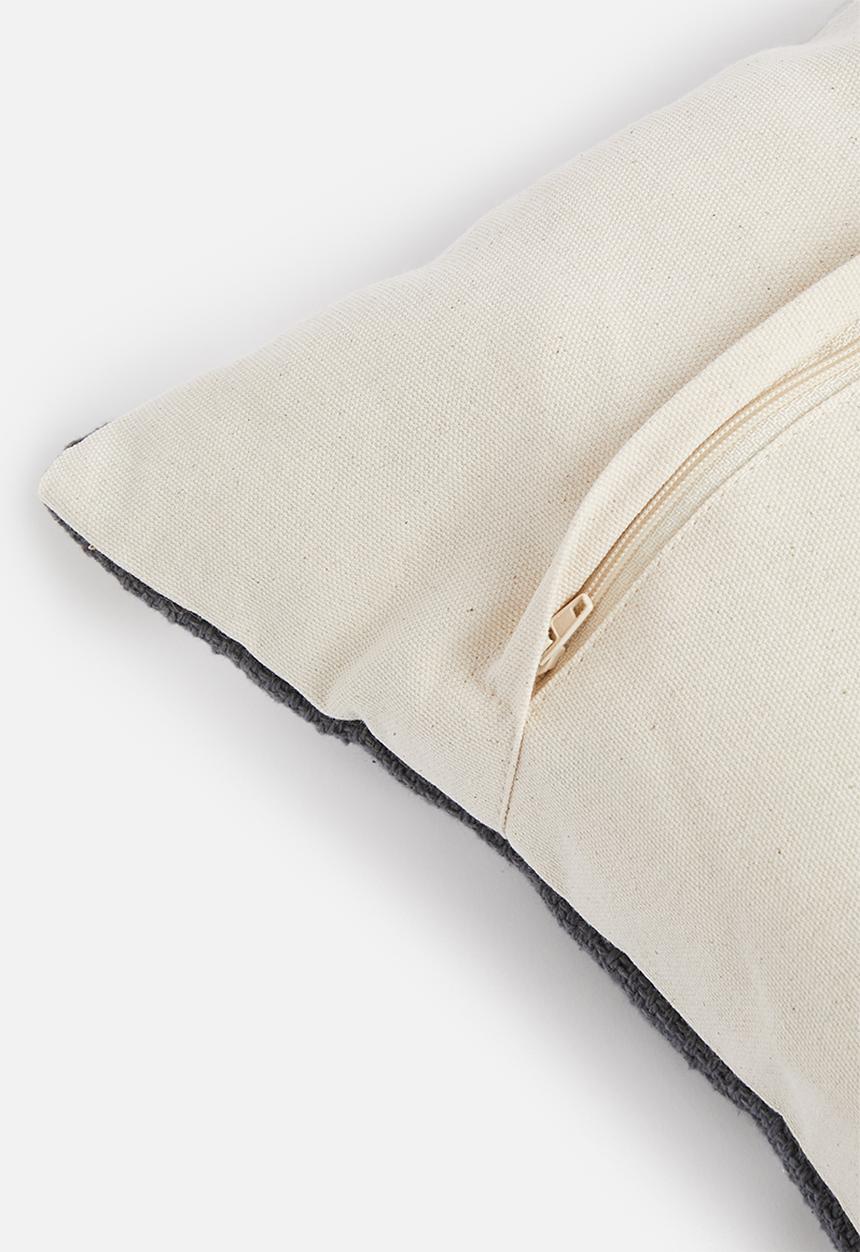 Sixth Floor - Loop cushion cover  - charcoal & white