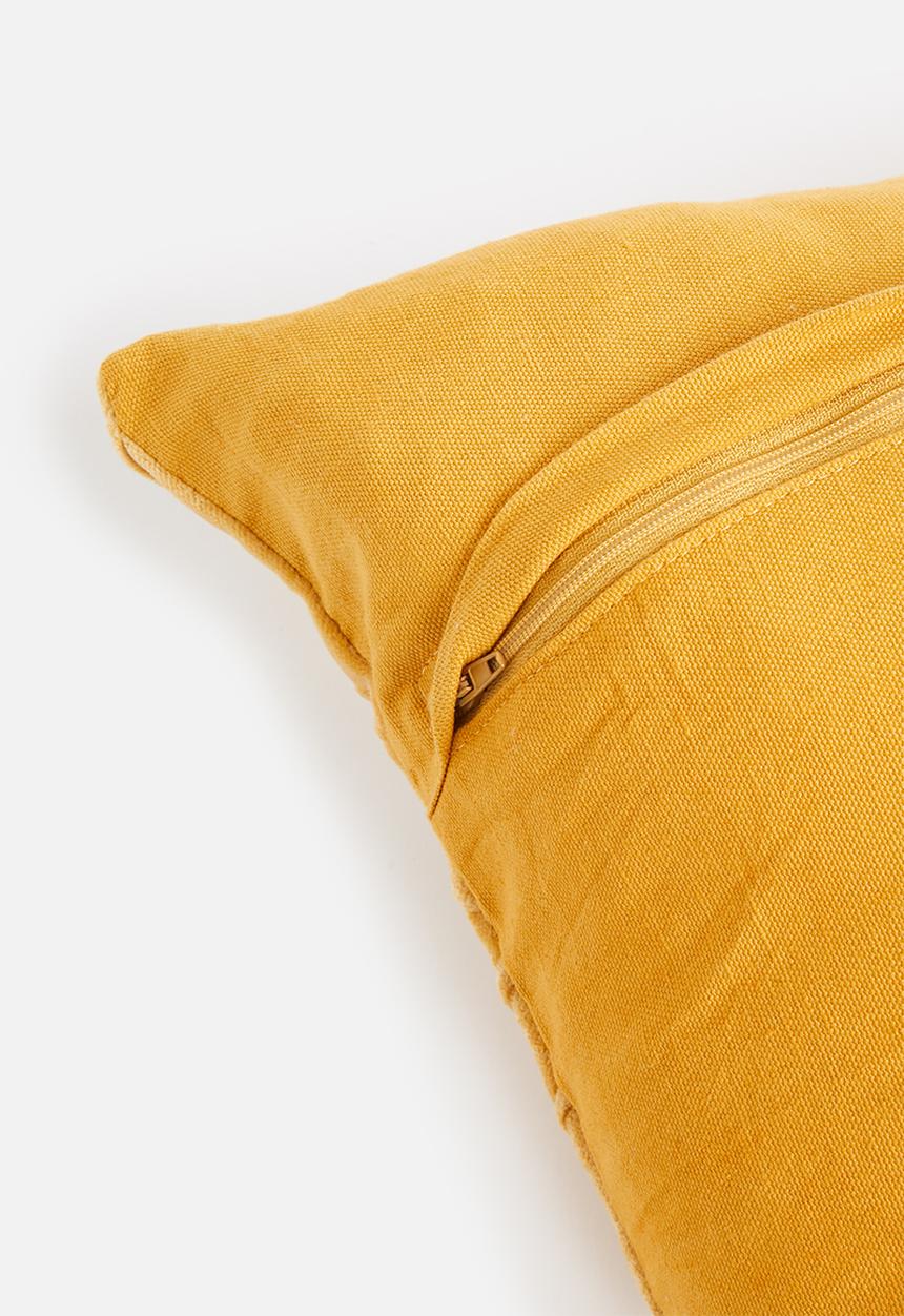 Sixth Floor - Pleated cushion cover  - mustard