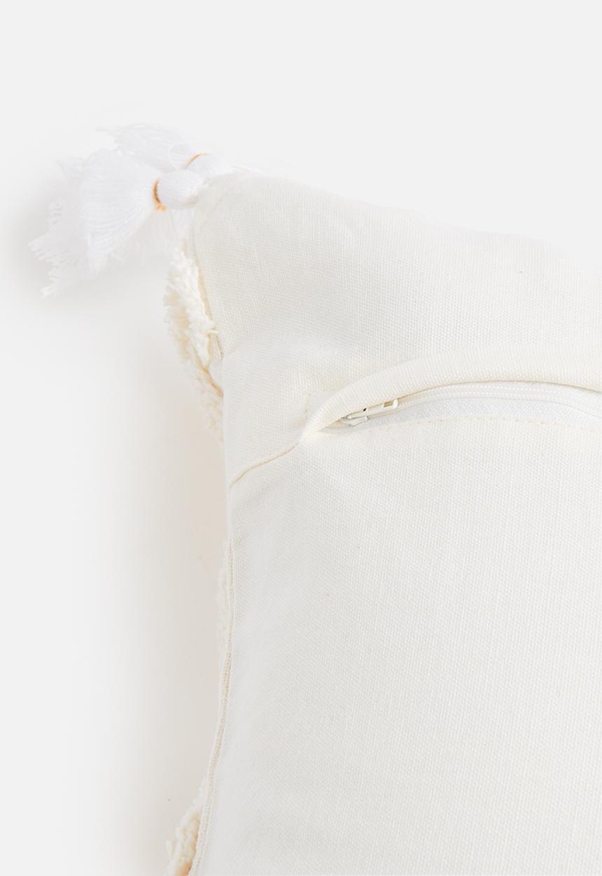 Sixth Floor - Ivy tufted cushion cover - natural & yellow