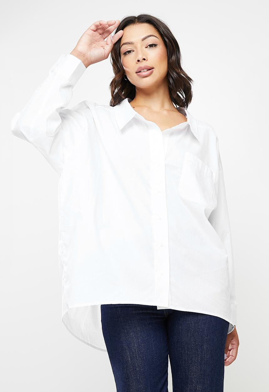 ONLY - Sofia life long sleeve loose shirt - bright white
