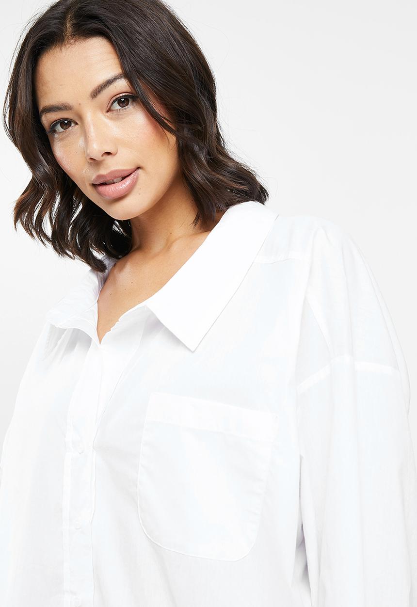 ONLY - Sofia life long sleeve loose shirt - bright white