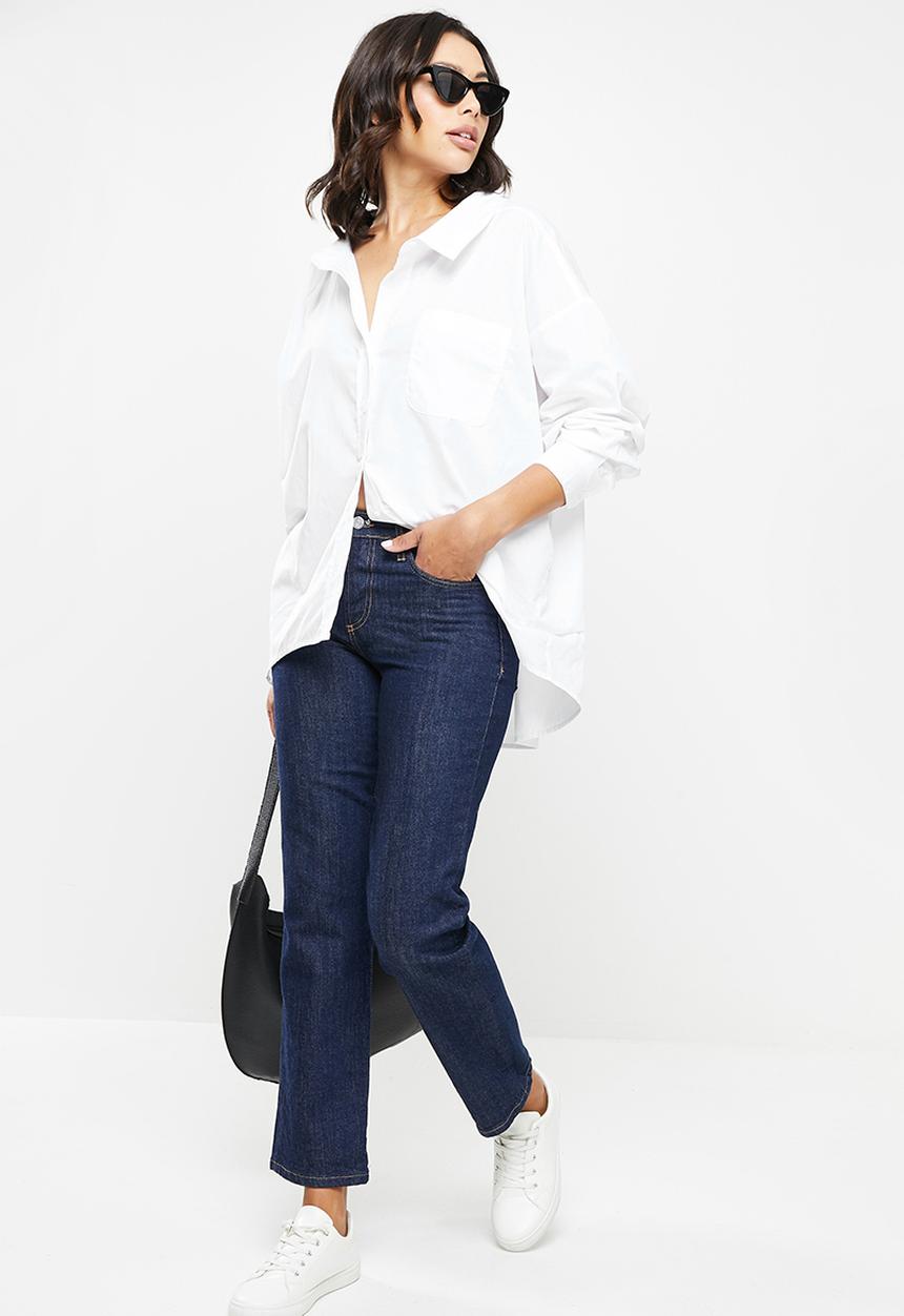ONLY - Sofia life long sleeve loose shirt - bright white