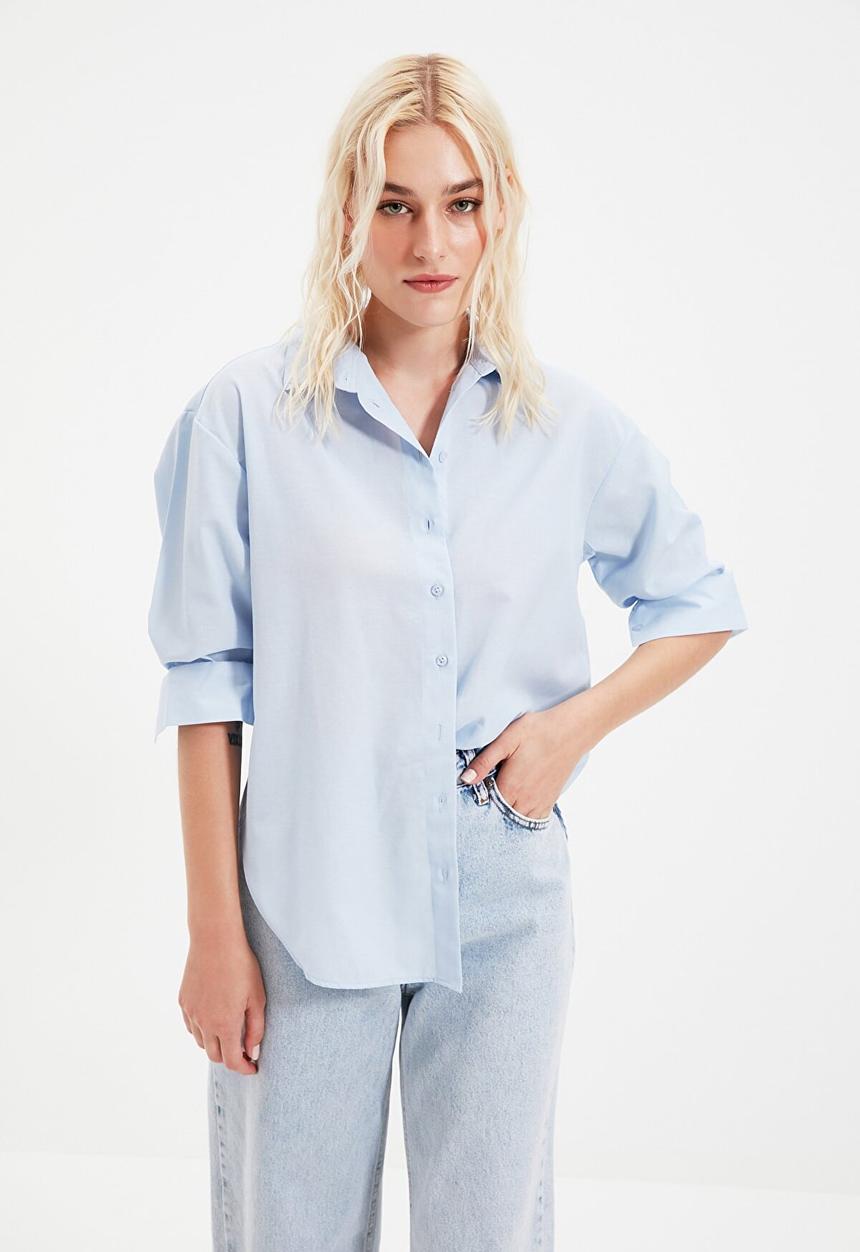 Trendyol - Loose fit shirt  - blue