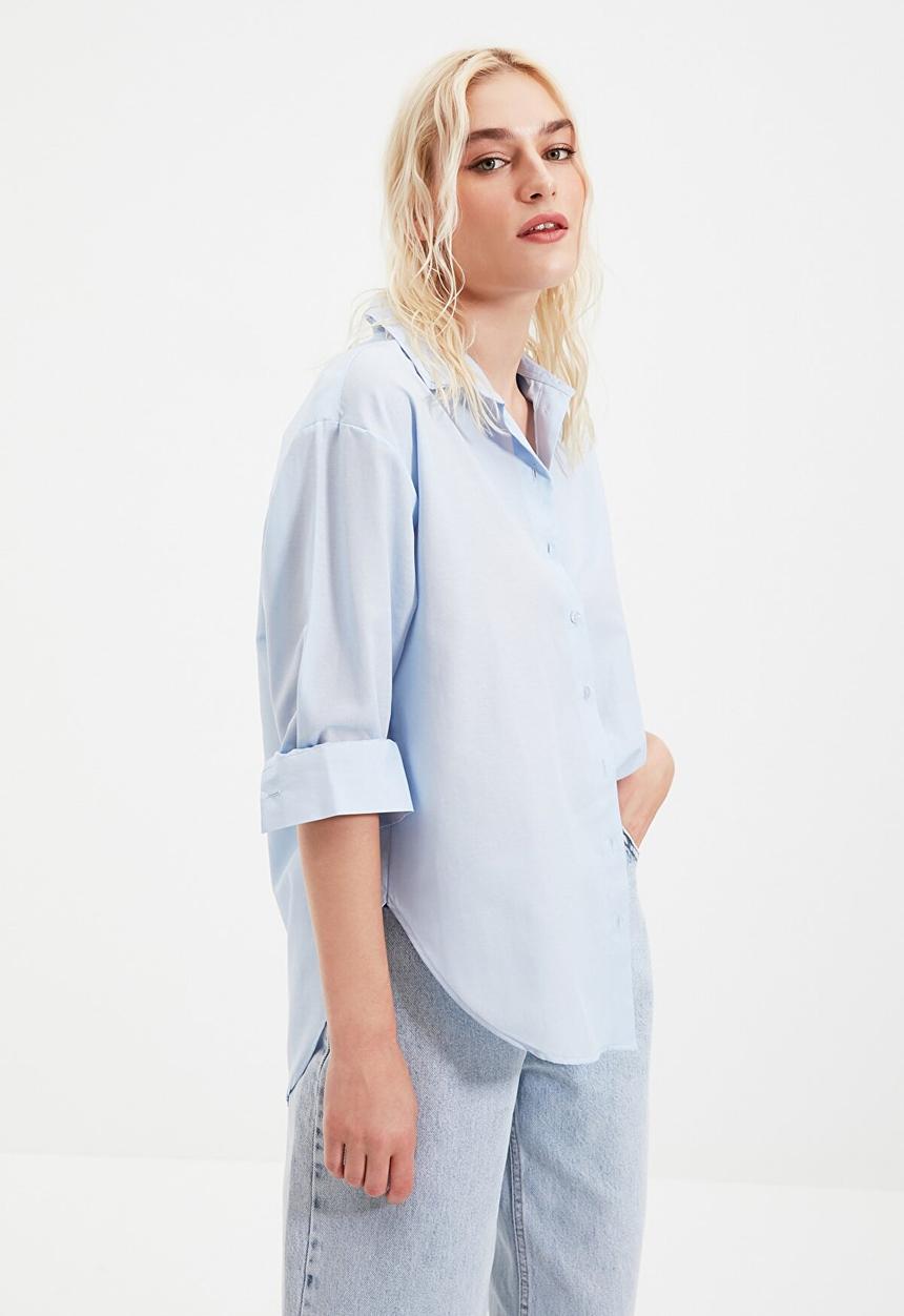 Trendyol - Loose fit shirt  - blue