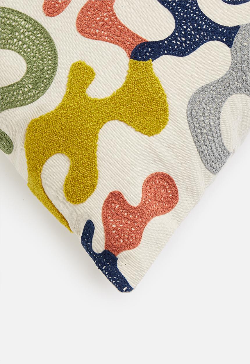 Sixth Floor - Embroidery cushion cover - multi