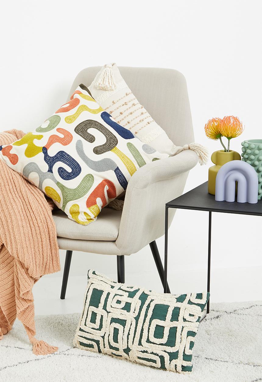 Sixth Floor - Embroidery cushion cover - multi