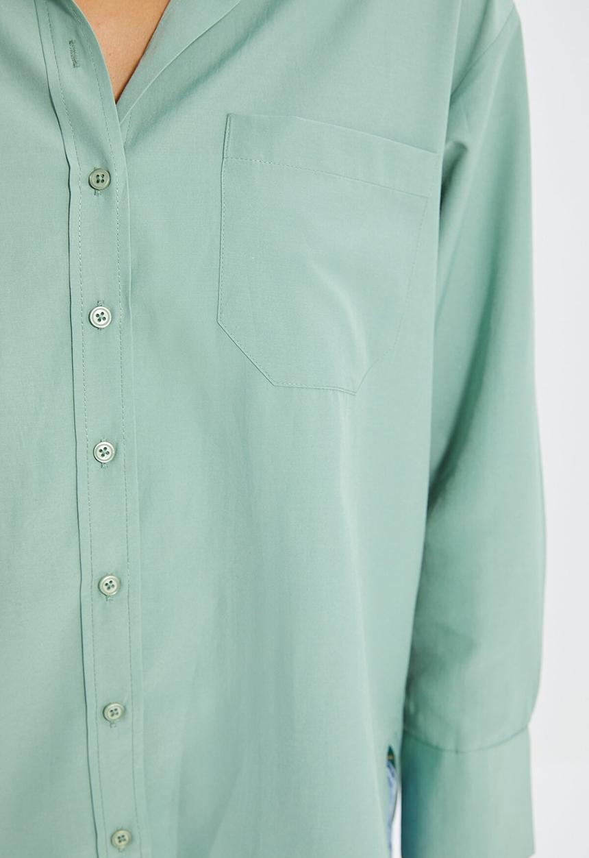 Trendyol - Boyfriend shirt - mint
