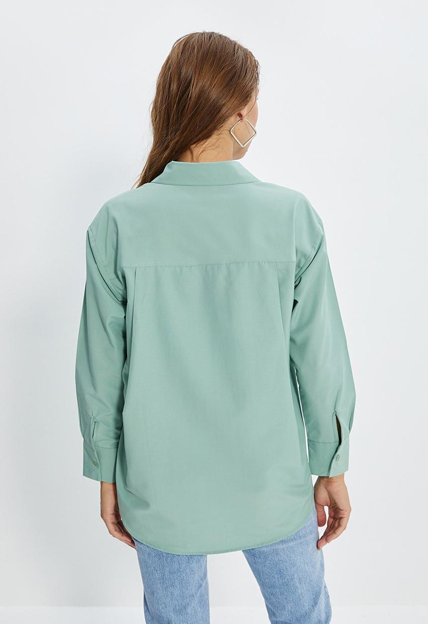 Trendyol - Boyfriend shirt - mint