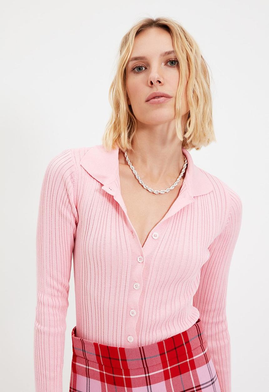Trendyol - Knitwear cardigan - pink