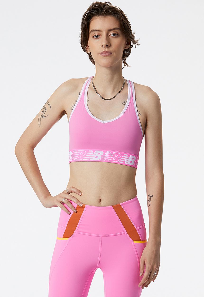 New Balance  - Pace bra - pink, white & violet