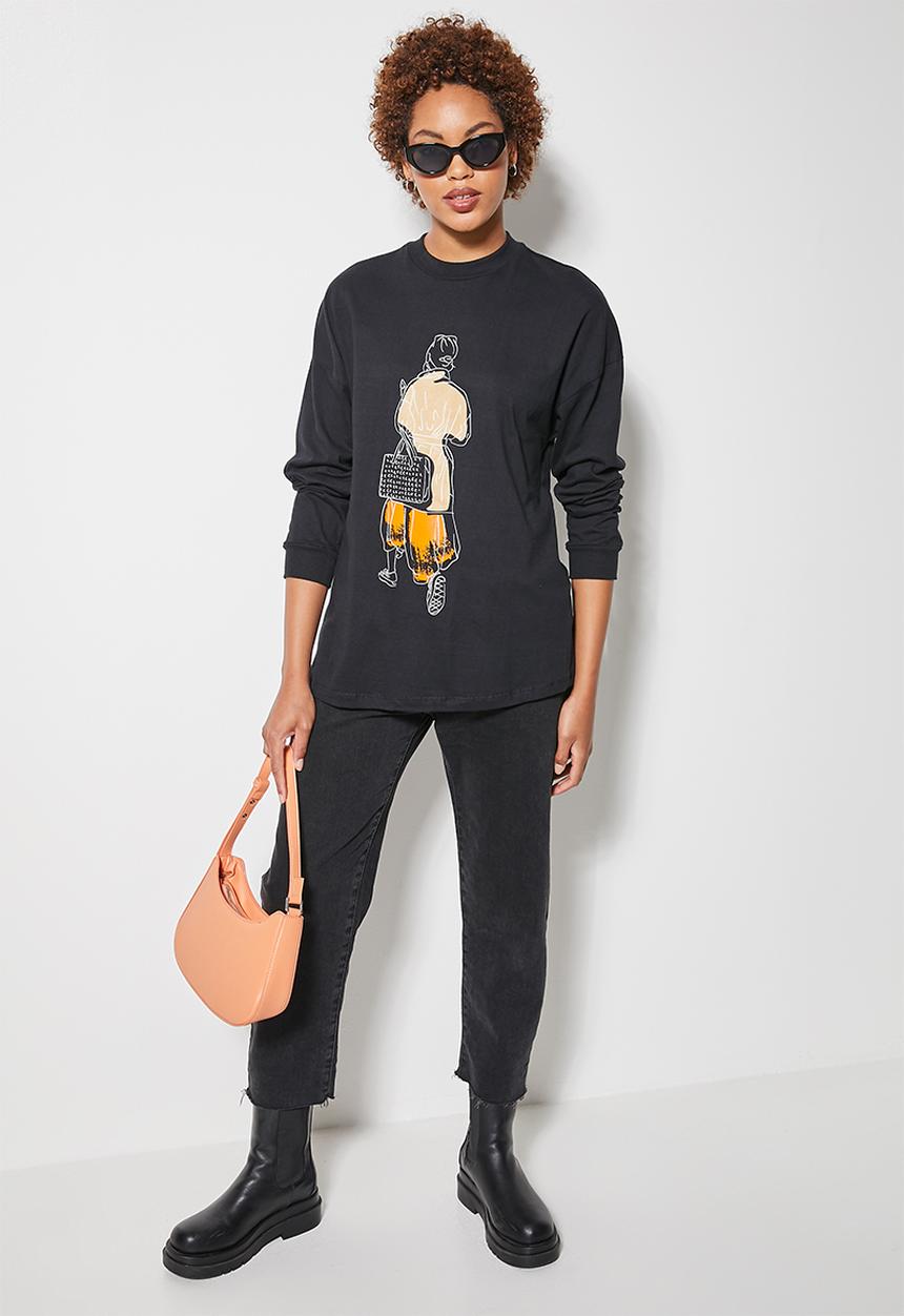 Superbalist - Long sleeve graphic tee - walking street style