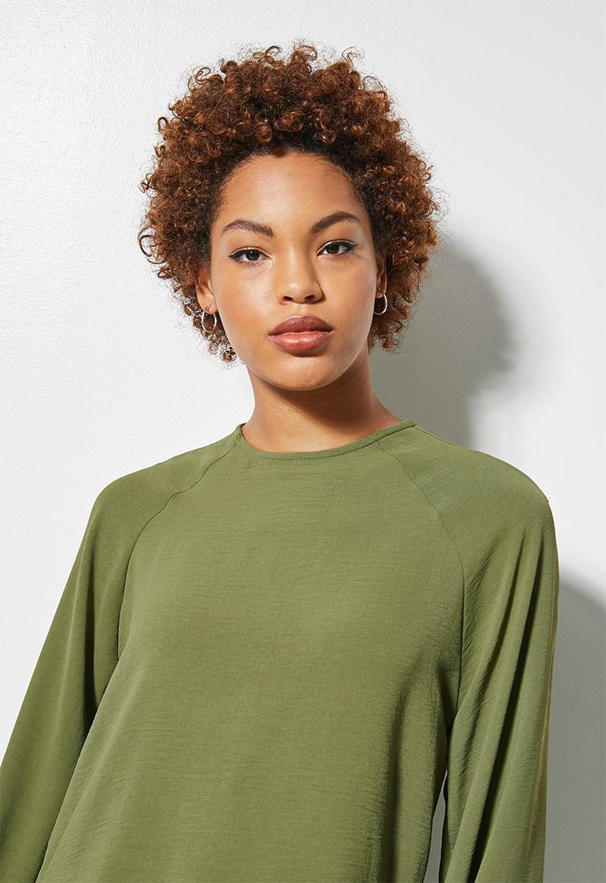 Superbalist - Longline blouse - olive