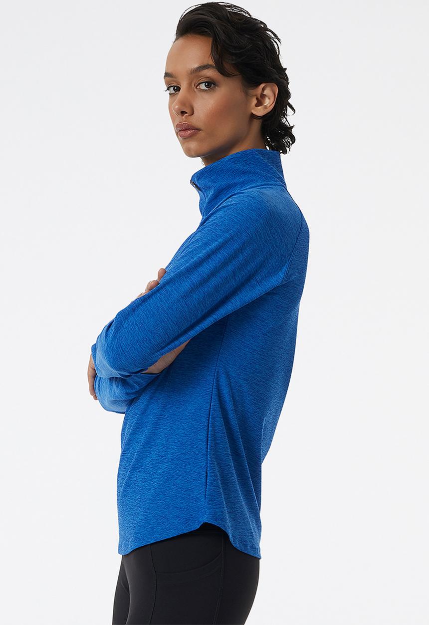 New Balance  - Classic 1/2 zip thru sweat - mid blue