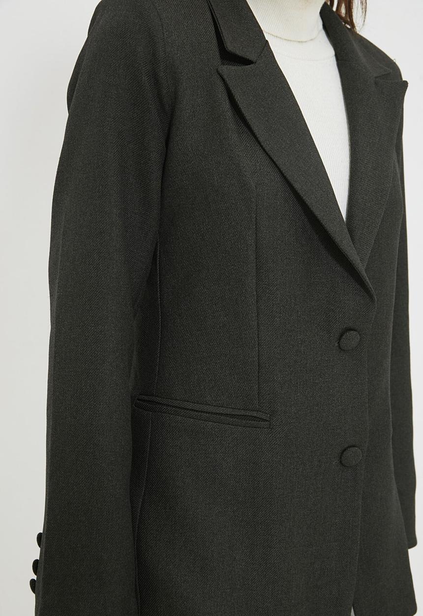 Trendyol - Buttoned blazer - grey