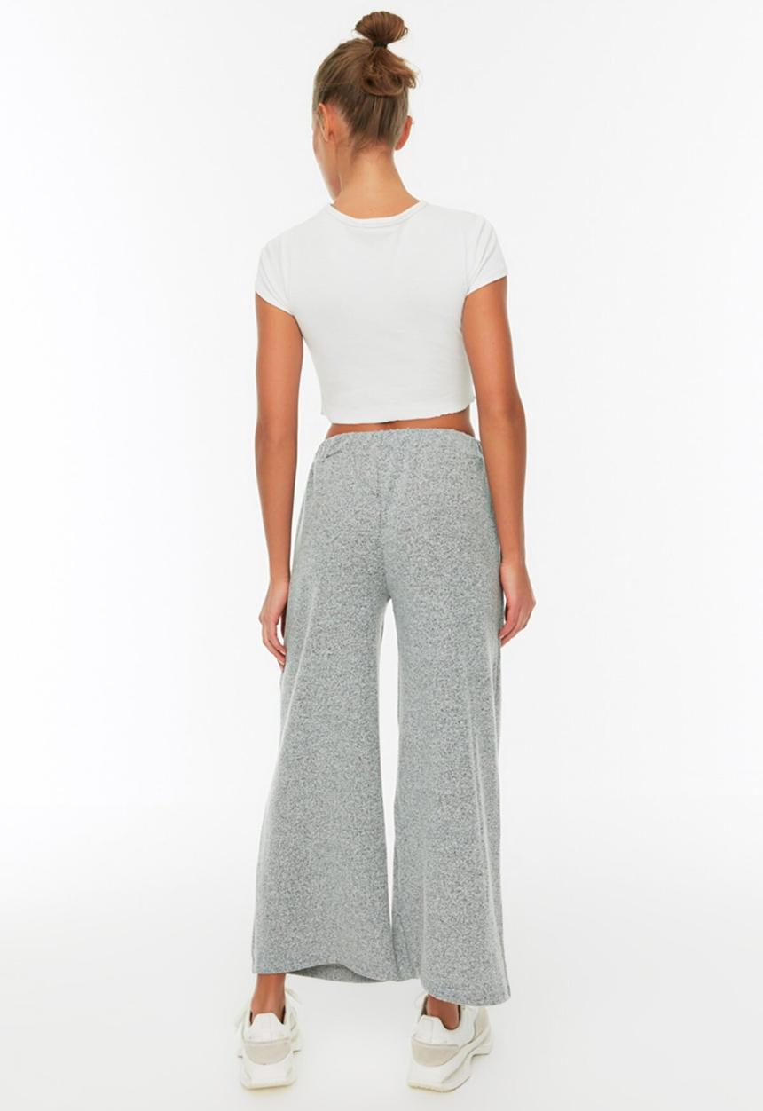 Trendyol - Culotte knitted sweatpants  - grey