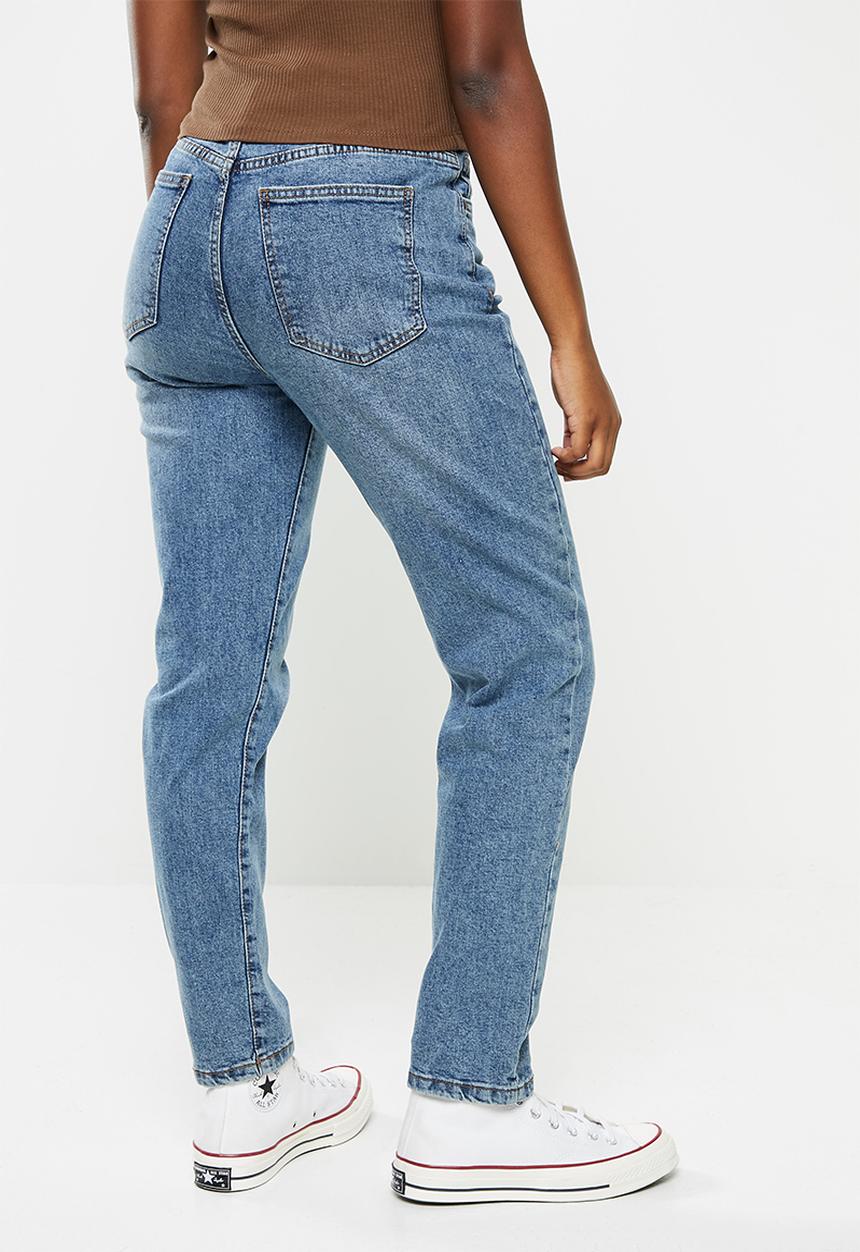Cotton On - Stretch mom jean - reef blue