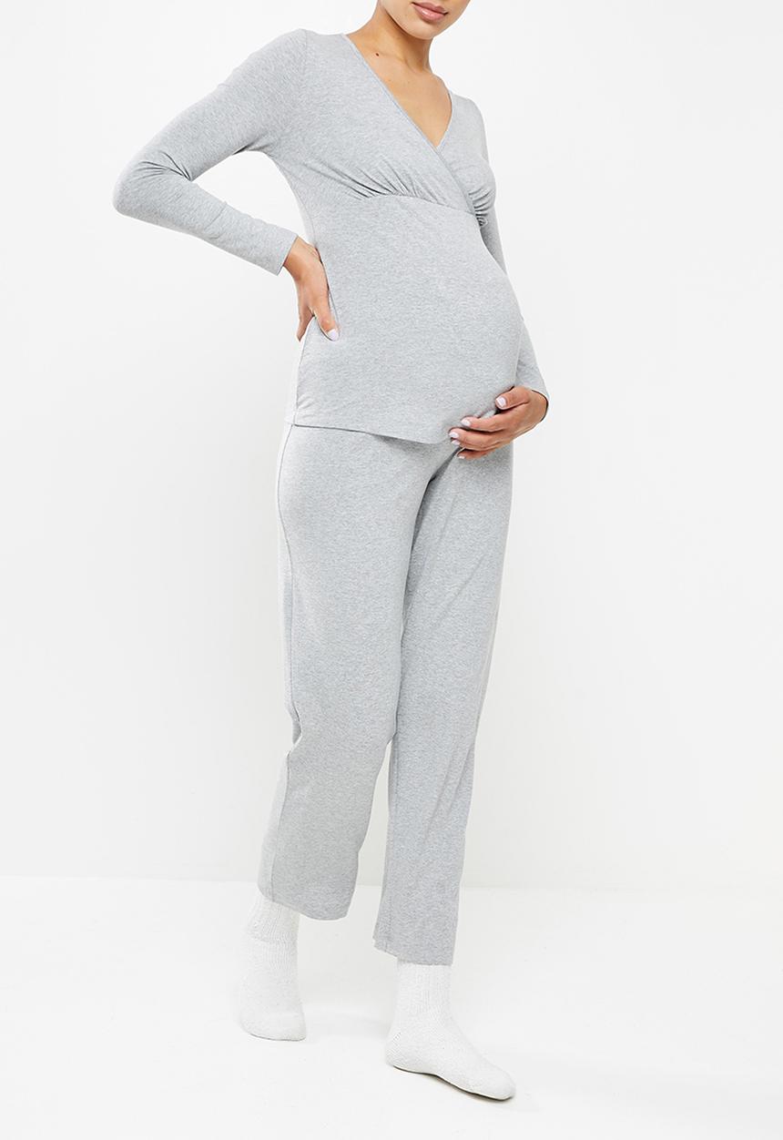 Superbalist - Long sleeve wrap feeding sleep set - grey melange
