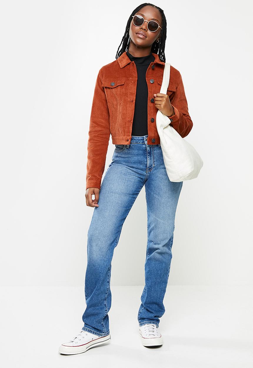Cotton On - Light weight cord trucker jacket - smoked paprika