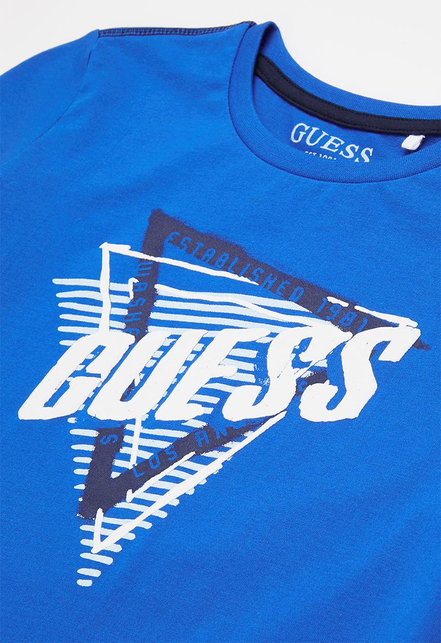 GUESS - Short sleeve t - shirt - blue romance