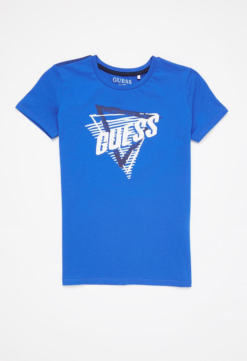 GUESS - Short sleeve t - shirt - blue romance