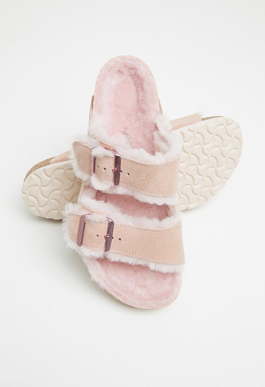 Birkenstock - Arizona fell suede shearling regular - light rose