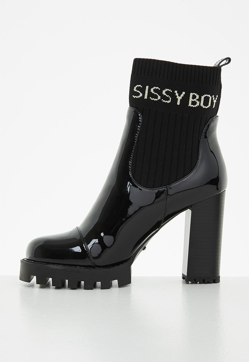 SISSY BOY - Sock it up boot - black