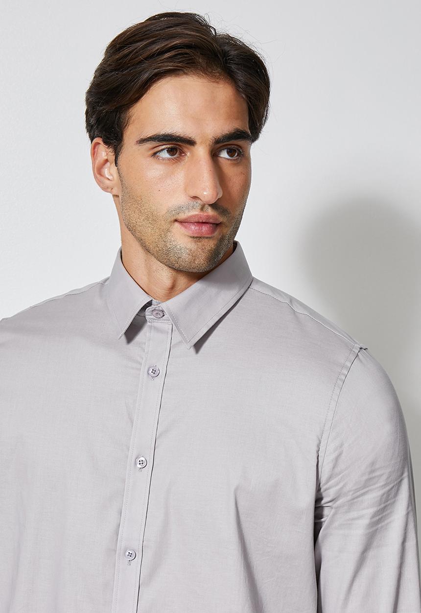 Superbalist - Jos slim stretch shirt - grey