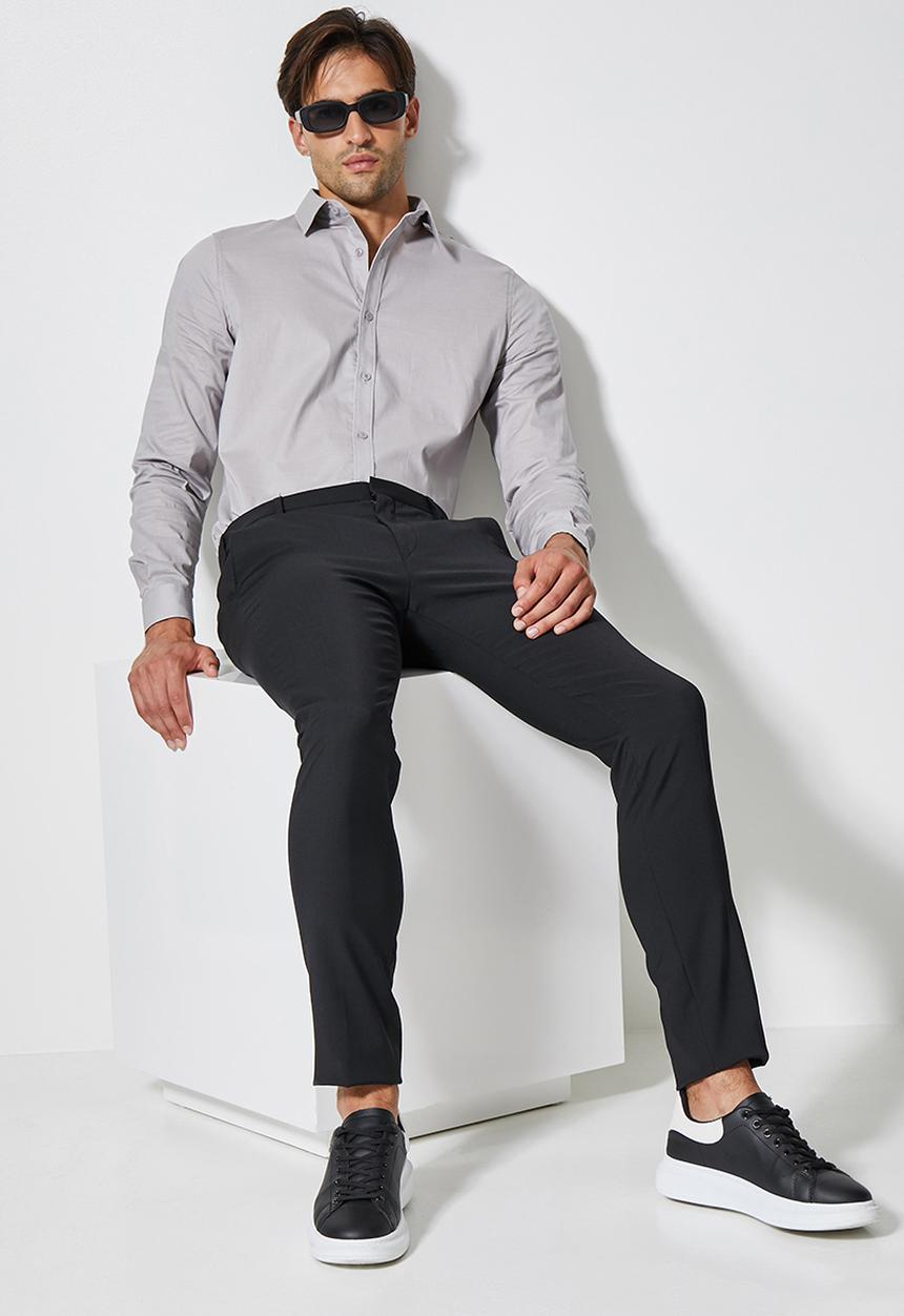 Superbalist - Jos slim stretch shirt - grey