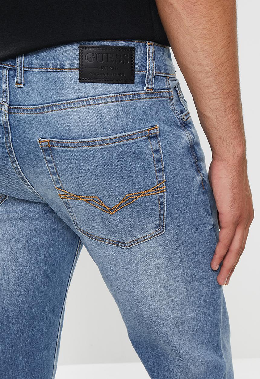 GUESS - Jackson slim fit tapered jeans - blue