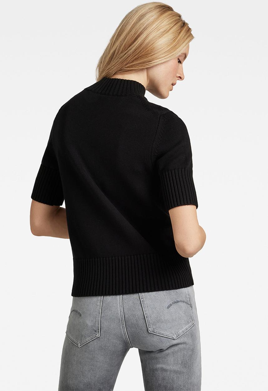 G-STAR - Core mock short sleeve tee  - black