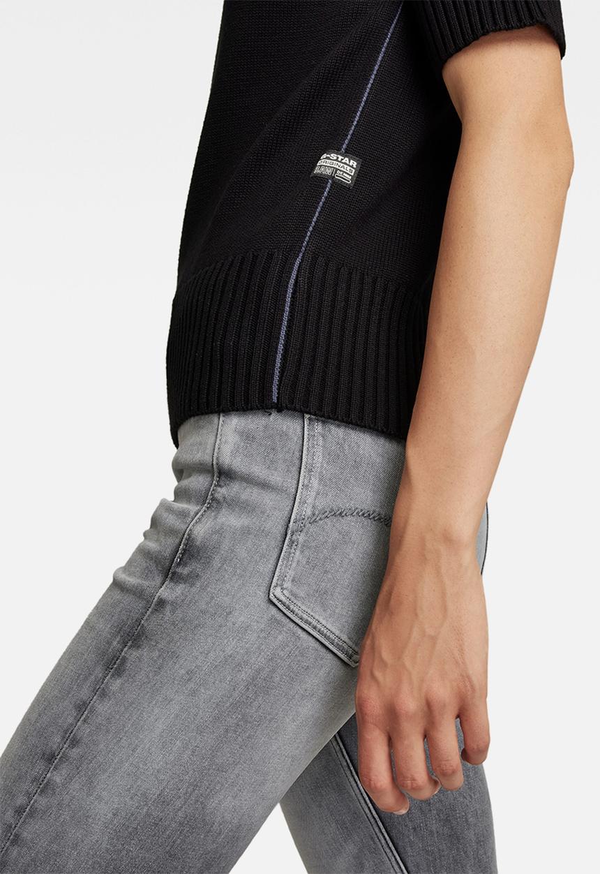 G-STAR - Core mock short sleeve tee  - black