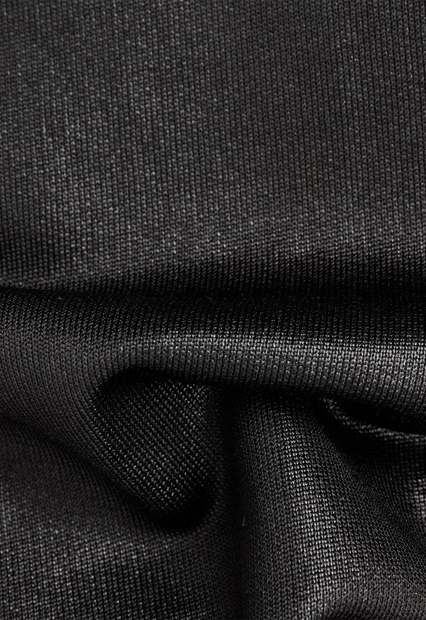 G-STAR - Ruffle neck embro dress - black